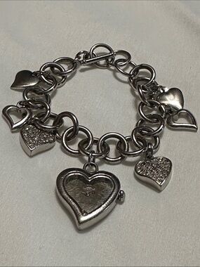 JLo Silver Heart Charm Bracelet - Women's Jewelry